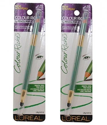 L'Oreal Colour Riche Wood, Sea Green 940 Eyeliner (Pack of 2)