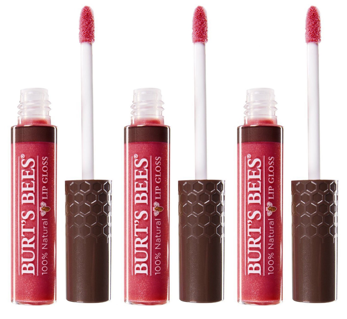 (3 Pack) Burt's Bees 100 Natural Moisturizing Lip Gloss, Summer