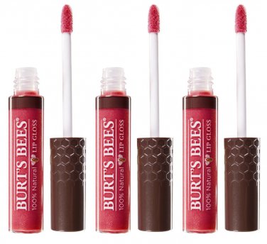 (3 Pack) Burt's Bees 100% Natural Moisturizing Lip Gloss, Summer Twilight, 0.2oz