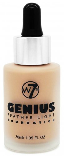 W7 Genius Feather Light Foundation, Sand Beige  1.05oz / 30ml