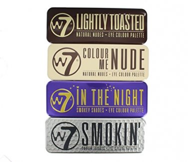 (4-PACK) W7 Palette Collection Includes Lightly Toasted, Colour Me Nude, In the Night & Smokin