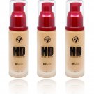 (3-Pack ) W7 - HD Foundation, Fresh Beige (12 Hours) 30ml (3-Pack ) W7 - HD Foundation, Fresh Beige (12 Hours) 30ml