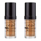 (2-Pack) L.A. Girl Pro Coverage Liquid Foundation, 647 Warm Beige, 0.95 Fluid Ounce