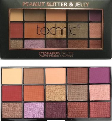 Technic X 15 Eyeshadow Palettes - Peanut Butter & Jelly