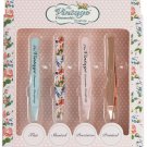 The Vintage Cosmetic Company 4 Piece Mini Tweezer Set The Vintage Cosmetic Company 4 Piece Mini Tweezer Set