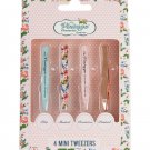 The Vintage Cosmetic Company 4 Piece Mini Tweezer Set The Vintage Cosmetic Company 4 Piece Mini Tweezer Set