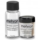Mehron Metallic Powder with Mixing Liquid - Silver (129-ML-GD)