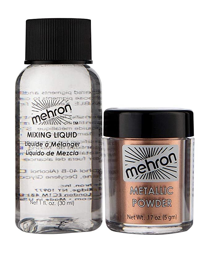 Mehron Metallic Powder with Mixing Liquid Copper (129MLGD)
