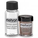 Mehron Metallic Powder with Mixing Liquid - Bronze