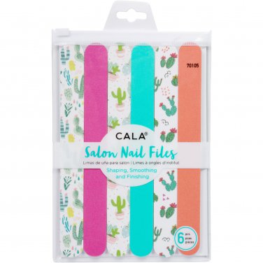 CALA Salon Nail Files: Cactus (6 PCS)  (70104)