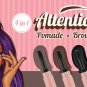 J.Cat Beauty Attention! 4 in 1 Pomade + Brow Gel, Ebony [PBG103]