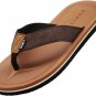 Norty Mens Flip Flop Sandal Brown (11066)