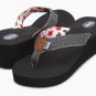 Floopi Womens Anna Wedge Yoga Mat Thong Flip Flop (519) Grey