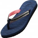 NORTY Women's Flip Flops Sandals (12054) Navy Rhinestone