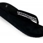 Norty Women's Rhinestone Wedge Sandal, Black (12056)