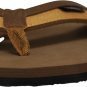 NORTY Men's Everyday Sandals Flip Flop Thong Shoe 13007 (Brown)