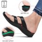 Aerothotic Raido Womens Comfortable Strappy Sandal, Black