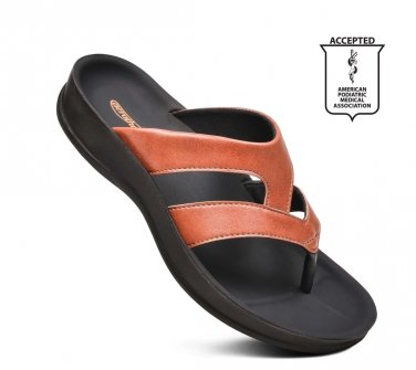 Aerothotic Raido Womens Comfortable Strappy Sandal, Tan