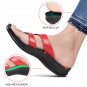 Aerothotic Raido Womens Comfortable Strappy Sandal, Red