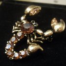 Austrian crystal scorpion brooch costume jewelry