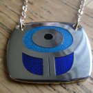 Modernist de Passille Sylvestre flower enamel necklace