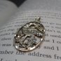 Vintage Gold-Plated Silver Oval Bird Pendant
