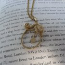 Vintage Gold Metal Eggplant Necklace