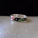 Vintage Silver Lime, Lemon, and Pink Grapefruit Slices Ring (size 8)