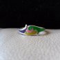 Vintage Silver Multicolored Cloud Ring (size 6)