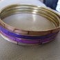 Vintage Violet, Fuchsia and Pink Metal and Enamel Bangles Set