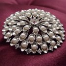 Large Chrysanthemum Brooch Costume Jewelry