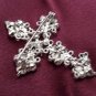 Victorian Gothic/Neo-Gothic Cross Brooch Costume Jewelry