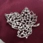 Large Leaf with Pearl Beads Brooch Costume Jewelry