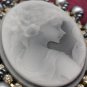 Large Cameo Brooch Costume Jewelry