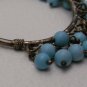 Vintage Silver and Turquoise Hoop Earrings
