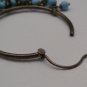 Vintage Silver and Turquoise Hoop Earrings