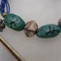 Genuine Turquoise Stone & Sterling Silver Bead Bracelet