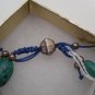 Genuine Turquoise Stone & Sterling Silver Bead Bracelet