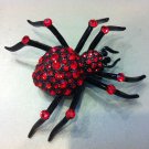 Red Spider Brooch Costume Jewelry