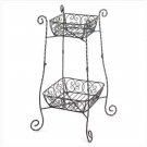 WIRE BASKET PLANT STAND