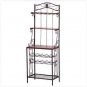 Wood Metal Wine Rack Shelf