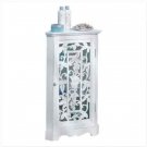 Distress White Grape Corner Cabinet