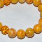 Yellow Turquoise Stretch Hamsa Bracelet 7.25"