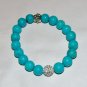 10 MM Turquoise Stretch Four-Sided Buddha Stretch Bracelet 7.5"