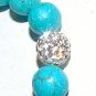 10 MM Turquoise Stretch Four-Sided Buddha Stretch Bracelet 7.5"