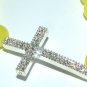 Yellow Jade Sideways Cross Stretch Bracelet 7.25"