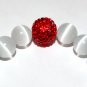 Women's White 10 MM Cat's Eye Mexican Opal Stretch Bracelet with Antique Silver-Tone Heart 7.25"