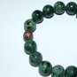 Men's 12 MM Ruby Zoisite Stretch Bracelet Hamsa Charm Stretch Bracelet  8.0" #214