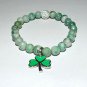 Women's 8 MM Tree Agate Shamrock Stretch Bracelet 7.10" #223