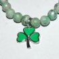 Women's 8 MM Tree Agate Shamrock Stretch Bracelet 7.10" #223